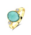 Green Agate Silver Rings NSR-2236